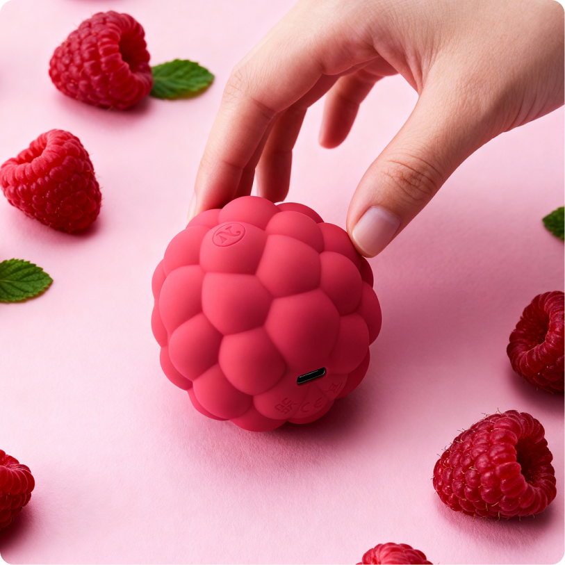 Berri Clitoral Vibrator (Raspberry) — charging